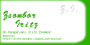 zsombor iritz business card